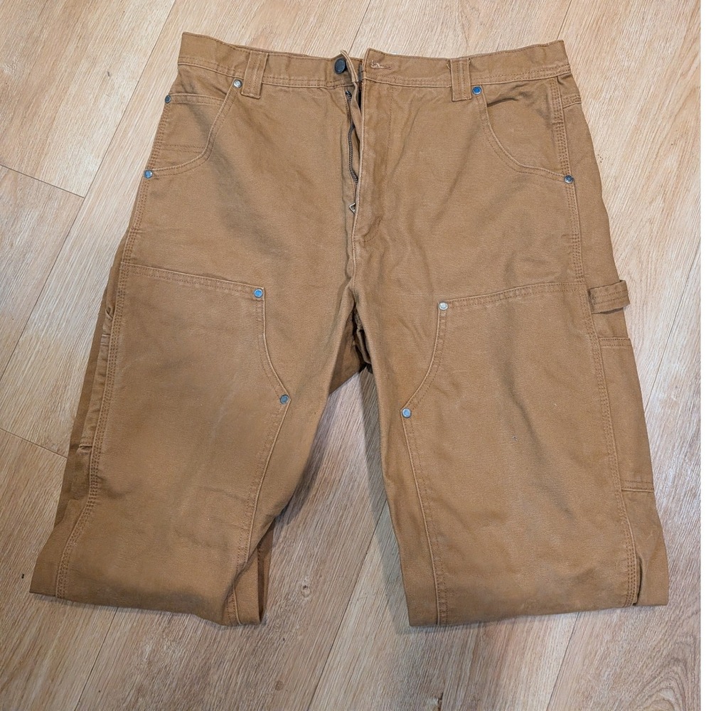 Craftsman Double Knee Heavy Canvas Carpenter Cargo Work Pants Mens 36x30